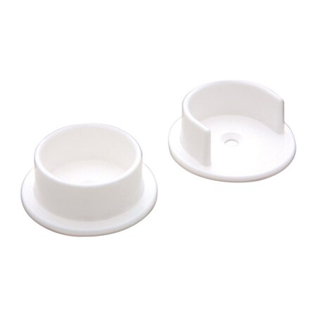 National Mfg Sales 1.37 in. White Closet Pole Socket Set 5702808